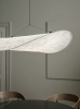 Lampa wisząca owalna materiałowa biała 90cm minimalistyczna klasyczna uniwersalna TENSE 21210 New Works